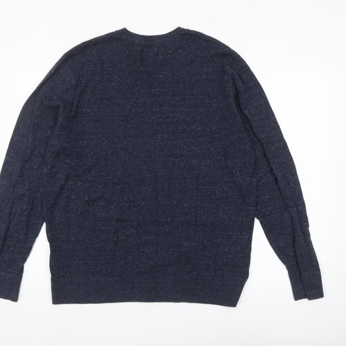 GAP Men’s Blue Cotton Blend Crew Neck Pullover Jumper Size L