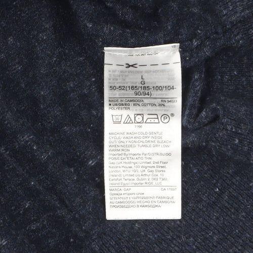 GAP Men’s Blue Cotton Blend Crew Neck Pullover Jumper Size L