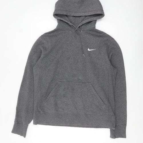 Nike Men's Grey Pullover Hoodie Medium Fleece Sportswear