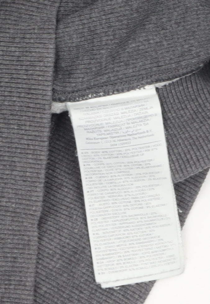 Nike Men's Grey Pullover Hoodie Medium Fleece Sportswear