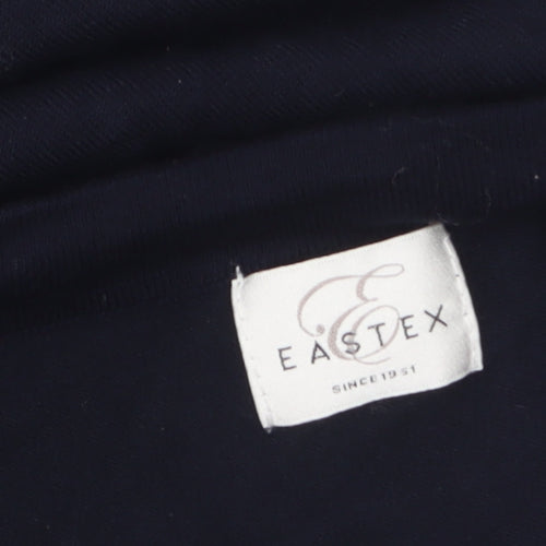Eastex Women’s Blue 3/4 Sleeve Bow Neck Pullover Jumper Size 16