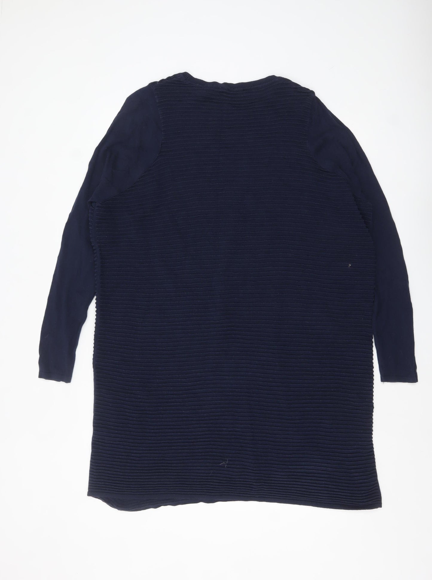 ASOS Women Blue Long Sleeve Cotton Tunic Jumper Size 10