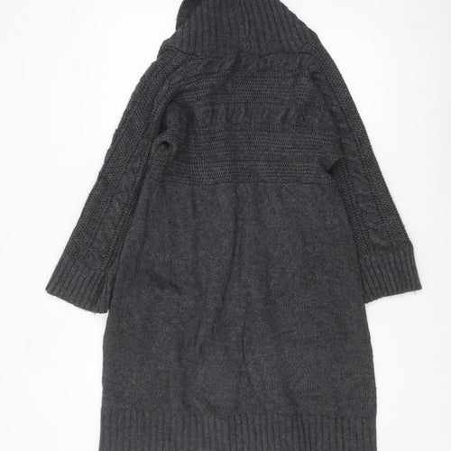 Monsoon Women's Grey Cable Knit Long Cardigan M