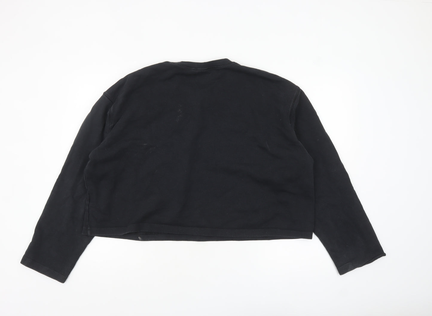 Adidas Womens Black Size 16 Crew Neck Logo Pullover Sweatshirt