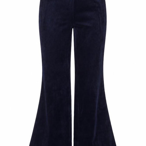 H&M Divided Womens Navy Blue Flared Corduroy Trousers XS
