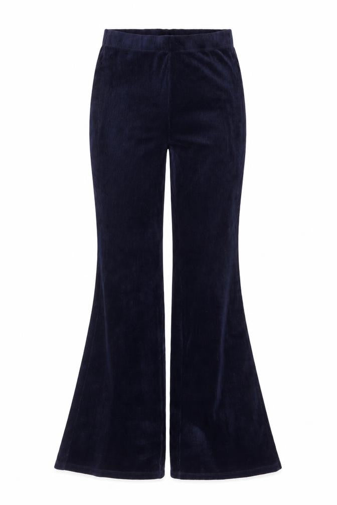 H&M Divided Womens Navy Blue Flared Corduroy Trousers XS