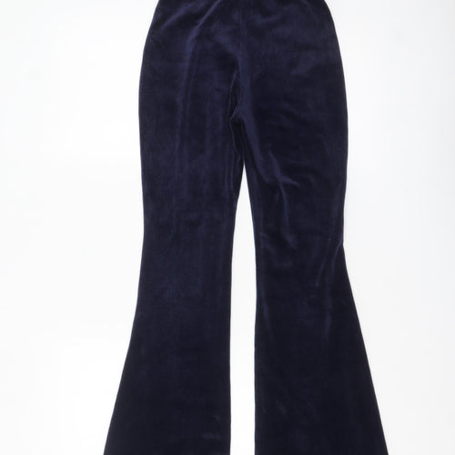H&M Divided Womens Navy Blue Flared Corduroy Trousers XS