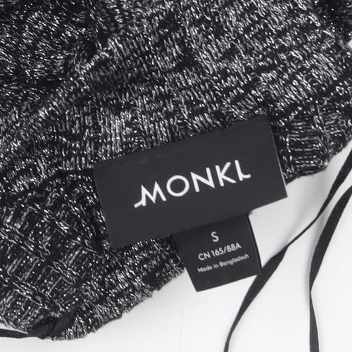 Monki Women's Grey Roll Neck Slim Knit Jumper Size S