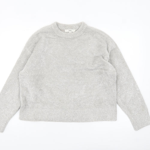 Marks and Spencer Womens Grey Glitter Knit Pullover Jumper M