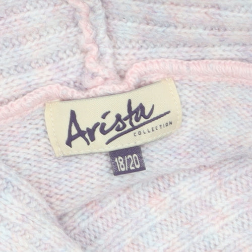 Arista Collection Women’s Multicoloured Cowl Neck Knit Jumper Size 18