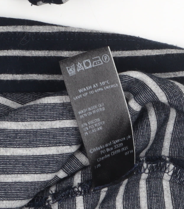 Marks and Spencer Women’s Blue Striped Shift Dress Size 22