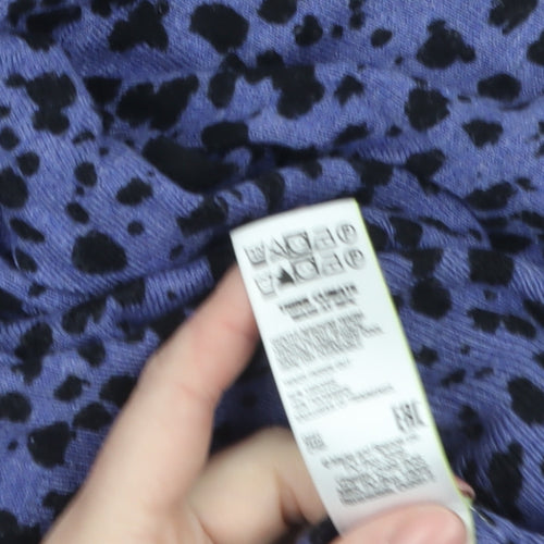 Marks and Spencer Women Purple Black Animal Print Jumper Size 14