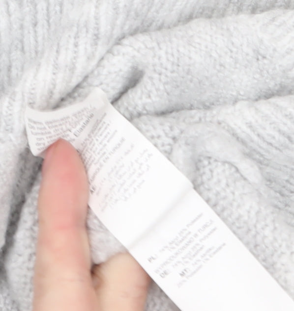 New Look Women Grey NYC Pullover Jumper Size L Crew Neck Soft Knit