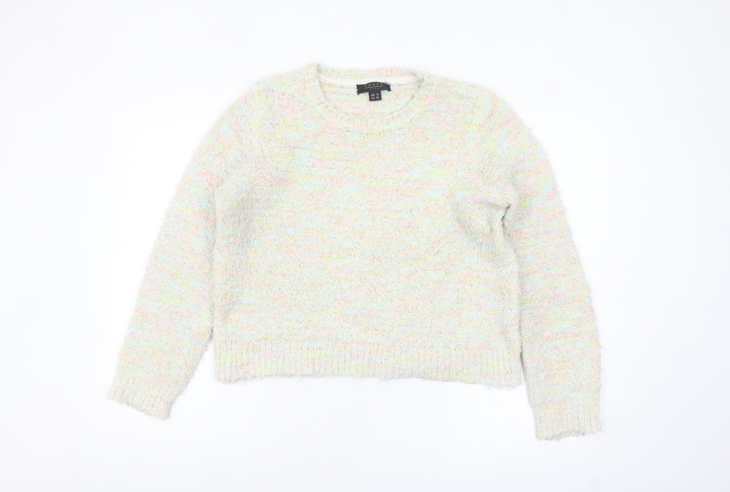 Amara Reya Women’s Multicoloured Knit Jumper Size 16 Long Sleeve