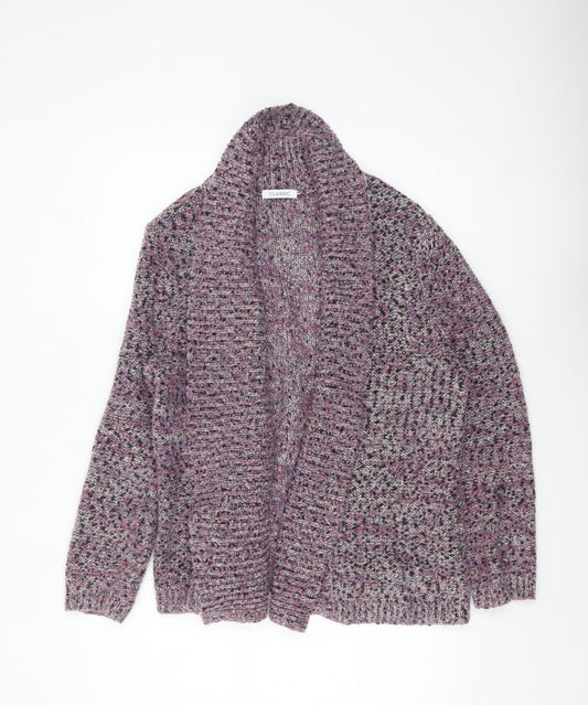 Marks and Spencer Women Lilac Mix Size 16 Open Knit Cardigan
