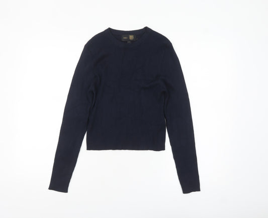 Marks and Spencer Women's Navy Blue Size 14 Crew Neck Pullover Jumper