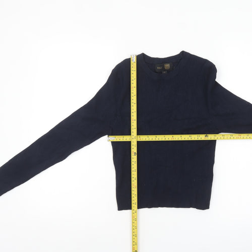 Marks and Spencer Women's Navy Blue Size 14 Crew Neck Pullover Jumper