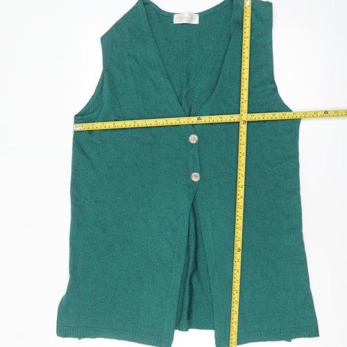 Future Lady Women's Green Sleeveless V-Neck Knit Vest XL