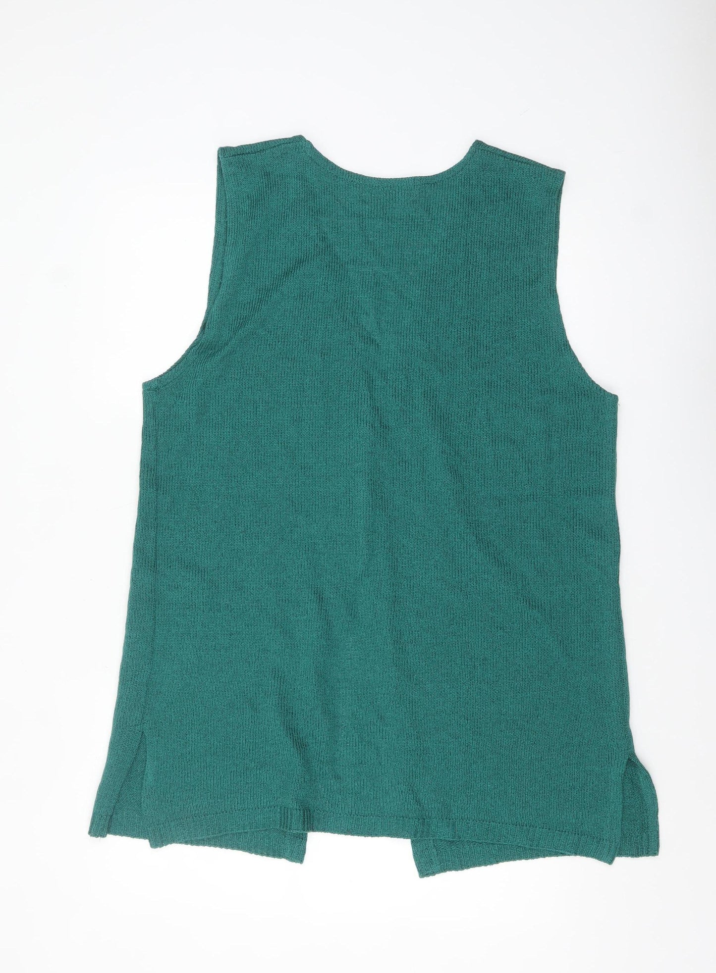 Future Lady Women's Green Sleeveless V-Neck Knit Vest XL