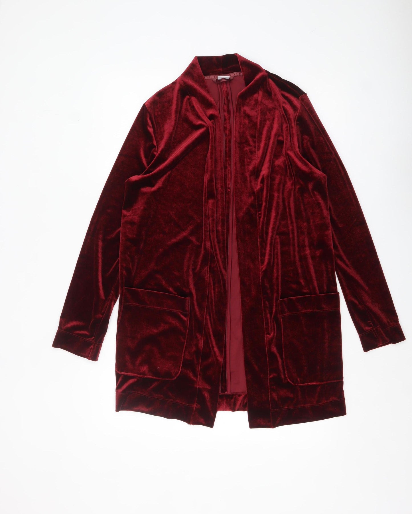 Cotton Traders Women's Red Velvet Blazer Jacket Size 10