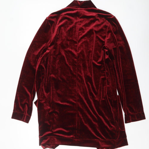 Cotton Traders Women's Red Velvet Blazer Jacket Size 10
