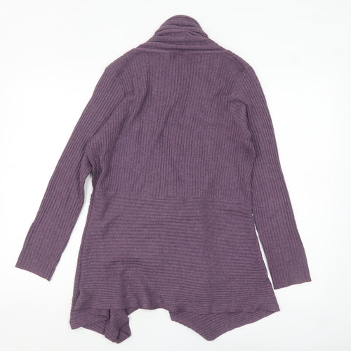 Elizabeth Scott Women's Purple Knit Cardigan S Relaxed Fit