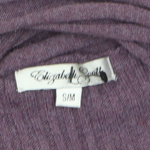 Elizabeth Scott Women's Purple Knit Cardigan S Relaxed Fit