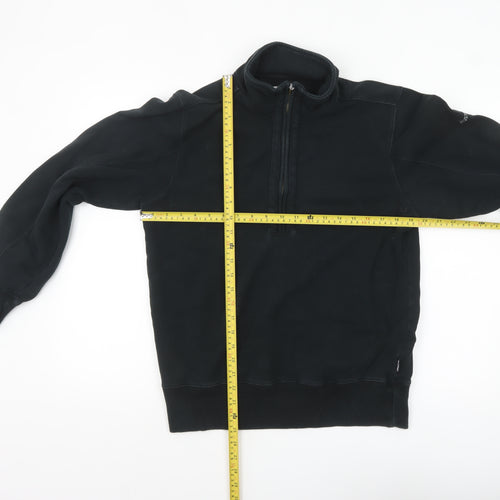 Musto Mens Black 1/4 Zip Fleece Sweatshirt Size S Regular Fit