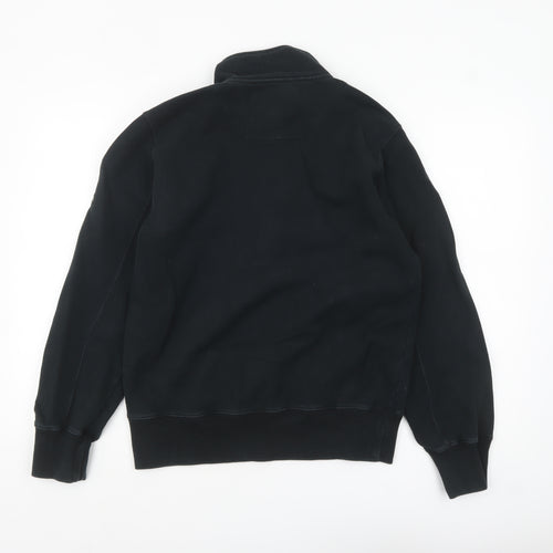Musto Mens Black 1/4 Zip Fleece Sweatshirt Size S Regular Fit