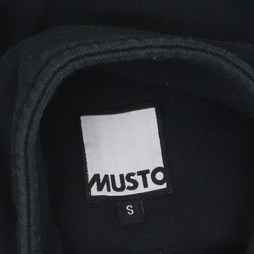 Musto Mens Black 1/4 Zip Fleece Sweatshirt Size S Regular Fit