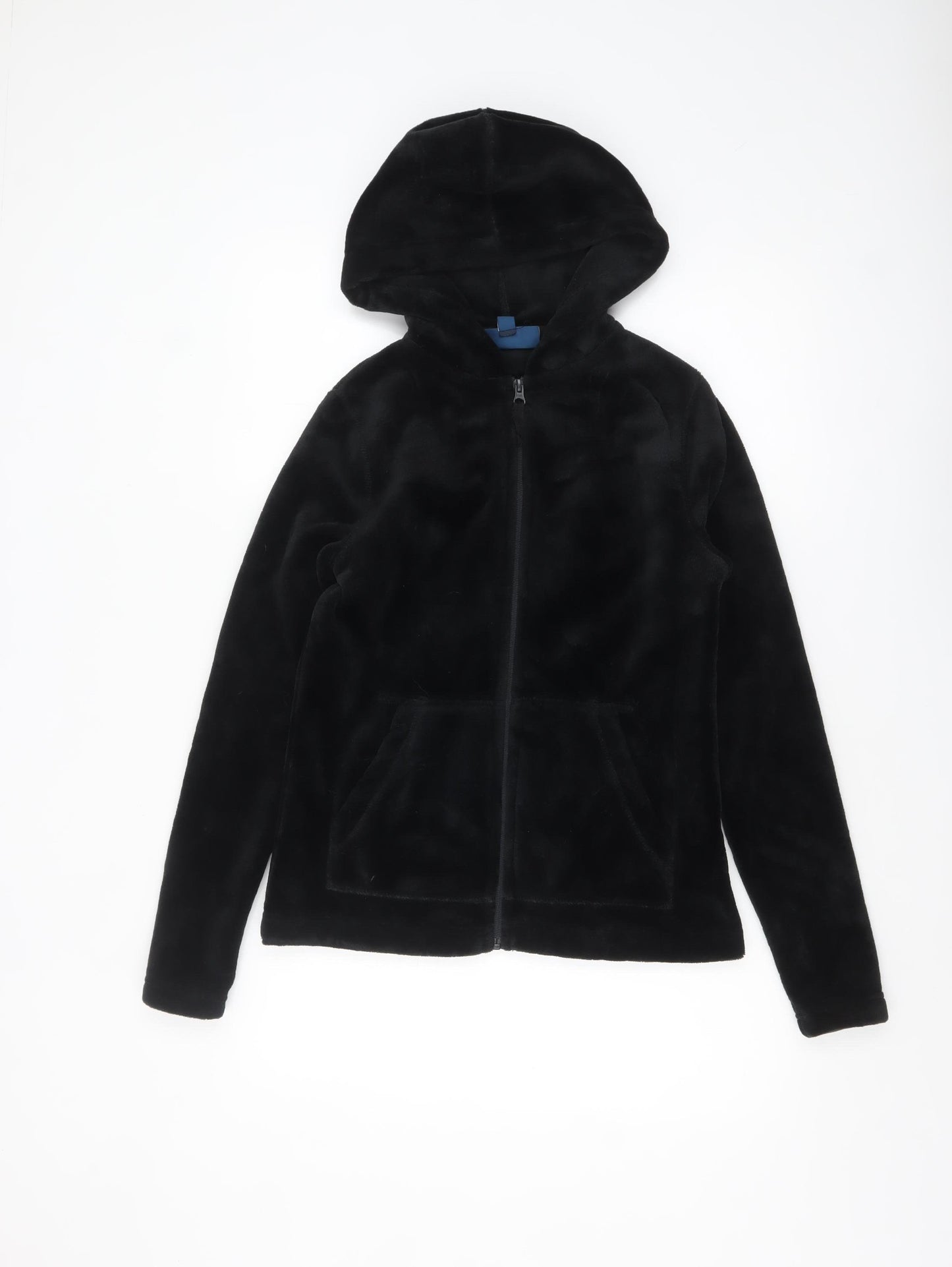 Mountain Warehouse Womens Black Fleece Full Zip Hoodie UK 8