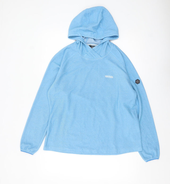 Regatta Great Outdoors Women's Blue Pullover Hoodie UK 16 Polyester