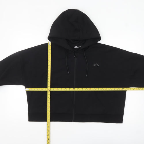 Crivit Womens Black Full Zip Hoodie Size L 16 Hooded Sweatshirt