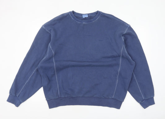 Gymshark Men's Blue XL Pullover Sweatshirt Crew Neck Fleece