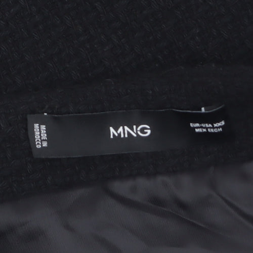 Mango Women Black Tweed Short Pencil Skirt XS