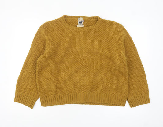 John Lewis & Co Womens Yellow Merino Wool Crew Neck Jumper L