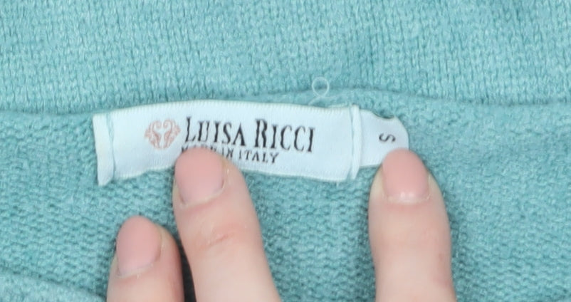 Luisa Ricci Women's Green Knit Pullover Jumper Size S