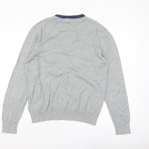 Timberland Men’s Grey Crew Neck Knit Jumper M Classic Soft Wool Blend