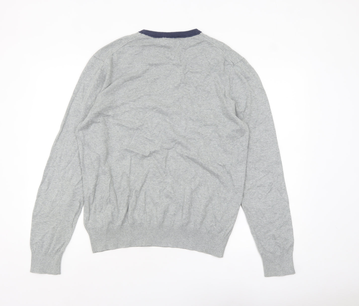 Timberland Men’s Grey Crew Neck Knit Jumper M Classic Soft Wool Blend