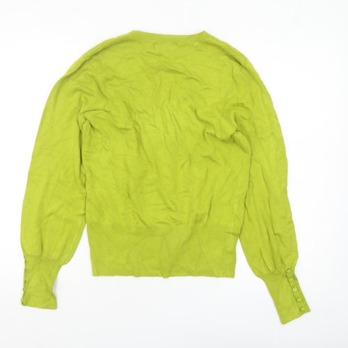 Petite Collection Women’s Green V-Neck Wrap Jumper Size 12 Petite