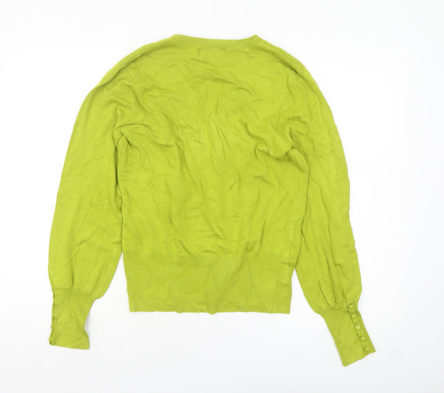 Petite Collection Women’s Green V-Neck Wrap Jumper Size 12 Petite