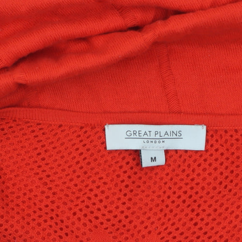Great Plains Women Red Knit Cotton Pullover Jumper M