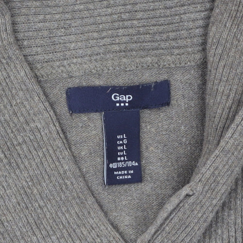 Gap Men's Beige Cotton Shawl Collar Cardigan L Classic Fit