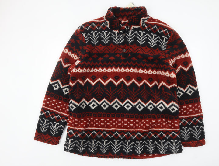Cotton Traders Mens Multicolour XL Fleece Henley Sweatshirt