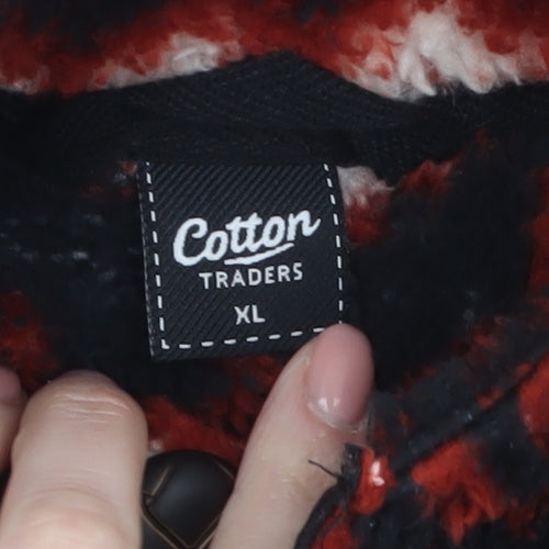 Cotton Traders Mens Multicolour XL Fleece Henley Sweatshirt