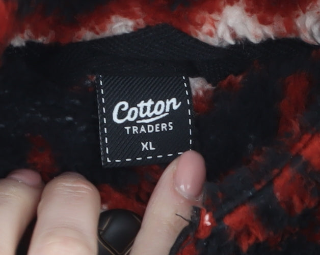 Cotton Traders Mens Multicolour XL Fleece Henley Sweatshirt