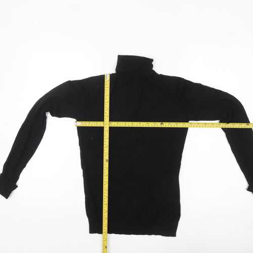 Warehouse Women’s Black Roll Neck Slim Fit Knit Jumper UK 8