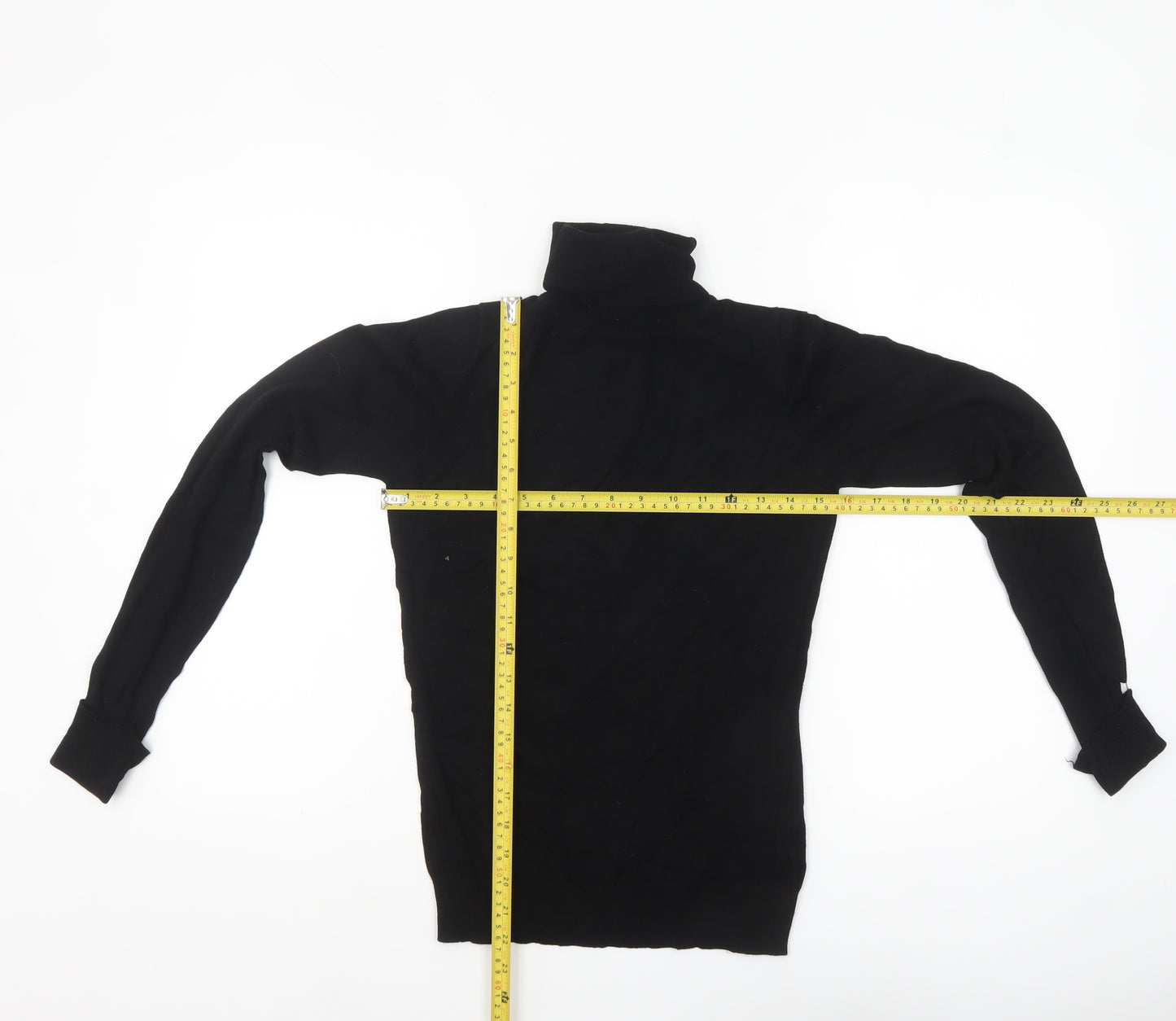 Warehouse Women’s Black Roll Neck Slim Fit Knit Jumper UK 8