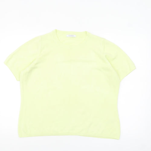 Marks and Spencer Women’s Pale Lime Knit Short Sleeve Jumper Size 18