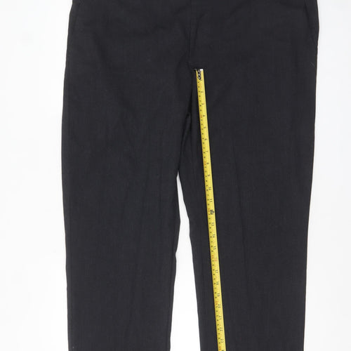 Marks and Spencer Men's Grey Regular Fit Trousers 40W 29L